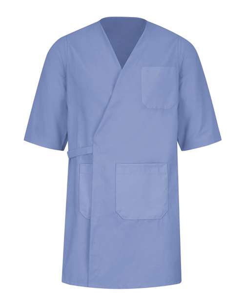 Red Kap Men's Collarless Butcher Wrap - WP10 - EMBROIDERED