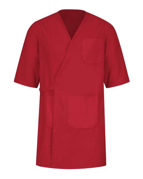Red Kap Men's Collarless Butcher Wrap - WP10 - EMBROIDERED