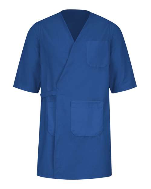 Red Kap Men's Collarless Butcher Wrap - WP10 - EMBROIDERED