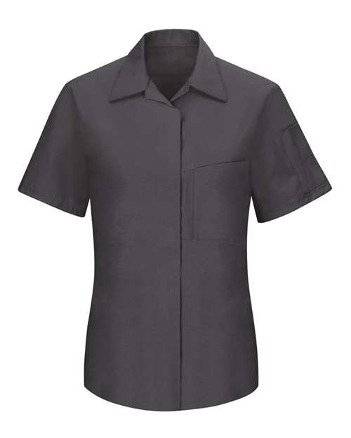 Red Kap Women's Performance Plus Short Sleeve Shop Shirt with Oilblok Technology - SY41 - EMBROIDERED