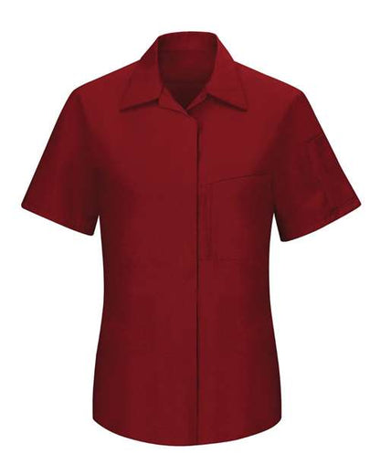 Red Kap Women's Performance Plus Short Sleeve Shop Shirt with Oilblok Technology - SY41 - EMBROIDERED
