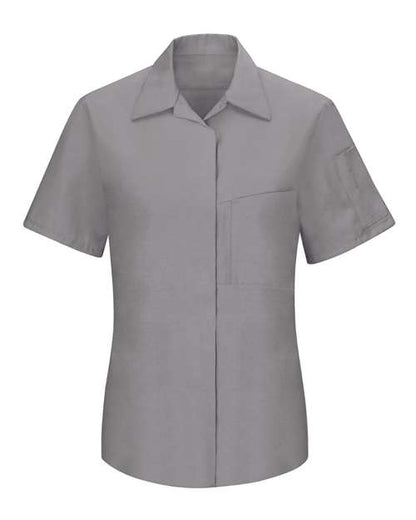 Red Kap Women's Performance Plus Short Sleeve Shop Shirt with Oilblok Technology - SY41 - EMBROIDERED
