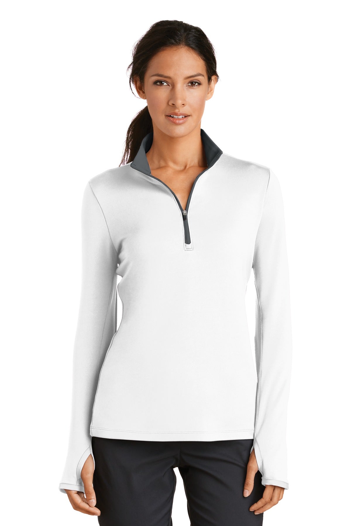 Nike Women's Dri-FIT Stretch 1/2-Zip Cover-Up. 779796 - EMBROIDERED