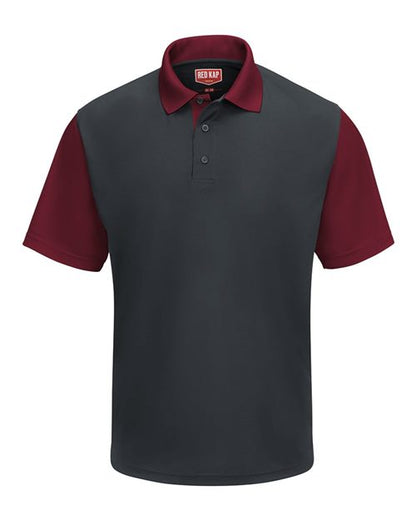 Red Kap Men's Performance Knit Color-Block Polo - SK56 - EMBROIDERED
