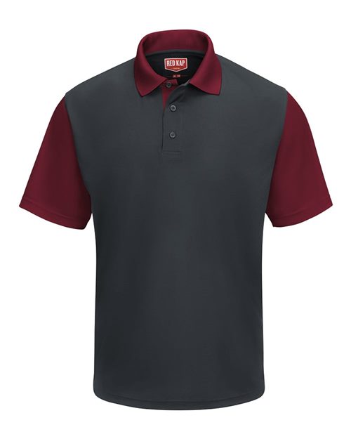 Red Kap Men's Performance Knit Color-Block Polo - SK56 - EMBROIDERED