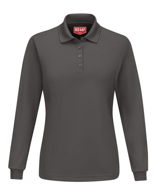 Red Kap Women's Long Sleeve Performance Knit Polo - SK7L - EMBROIDERED