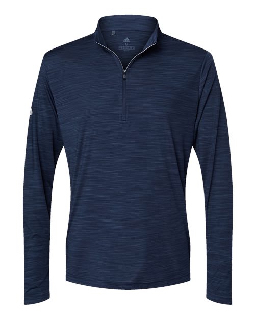 Adidas Men's Lightweight Mélange Quarter-Zip Pullover - A475 - EMBROIDERED