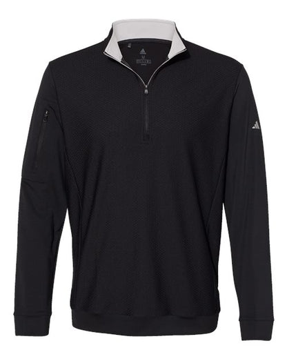 Adidas. Men's Performance Textured Quarter-Zip Pullover. A295