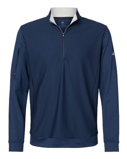 Adidas. Men's Performance Textured Quarter-Zip Pullover. A295