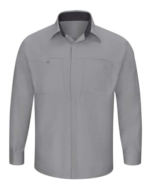 Red Kap Men's Performance Plus Long Sleeve Shirt with OilBlok Technology - SY32 - EMBROIDERED
