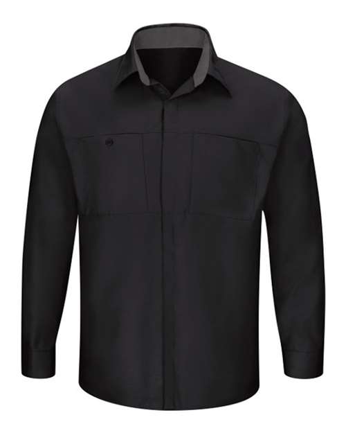 Red Kap Men's Performance Plus Long Sleeve Shirt with OilBlok Technology - SY32 - EMBROIDERED