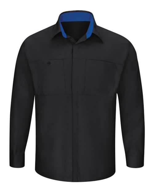 Red Kap Men's Performance Plus Long Sleeve Shirt with OilBlok Technology - SY32 - EMBROIDERED