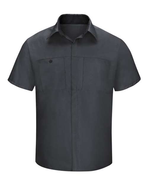 Red Kap Men's Tall Performance Plus Short Sleeve Shirt with Oilblok Technology - SY42T - EMBROIDERED