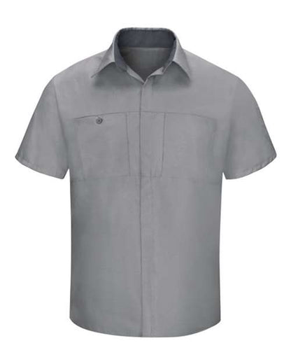 Red Kap Men's Tall Performance Plus Short Sleeve Shirt with Oilblok Technology - SY42T - EMBROIDERED