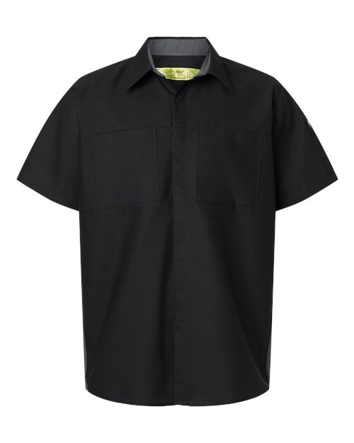 Red Kap Men's Performance Plus Short Sleeve Shirt With Oilblok Technology - SY42 - EMBROIDERED