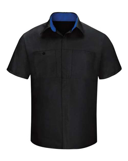 Red Kap Men's Performance Plus Short Sleeve Shirt With Oilblok Technology - SY42 - EMBROIDERED