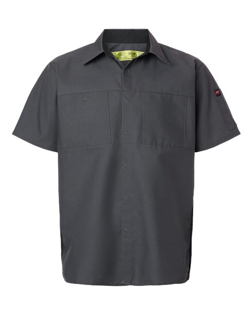 Red Kap Men's Performance Plus Short Sleeve Shirt With Oilblok Technology - SY42 - EMBROIDERED