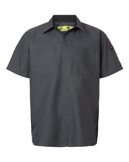 Red Kap Men's Performance Plus Short Sleeve Shirt With Oilblok Technology - SY42 - EMBROIDERED