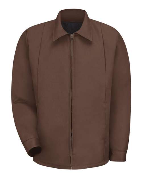 Red Kap Men's Tall Perma-Lined Panel Jacket - JT50T - EMBROIDERED