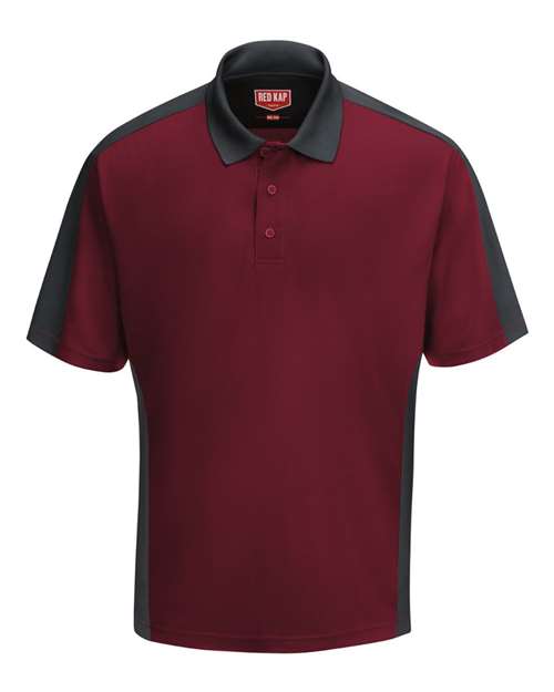 Red Kap Men's Performance Knit Two Tone Polo - SK54 - EMBROIDERED