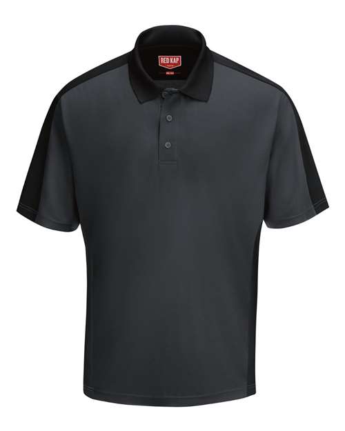 Red Kap Men's Performance Knit Two Tone Polo - SK54 - EMBROIDERED