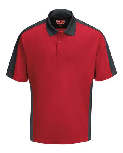Red Kap Men's Performance Knit Two Tone Polo - SK54 - EMBROIDERED