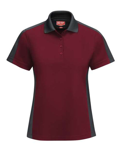 Red Kap Women's Performance Knit Two-Tone Polo - SK53 - EMBROIDERED
