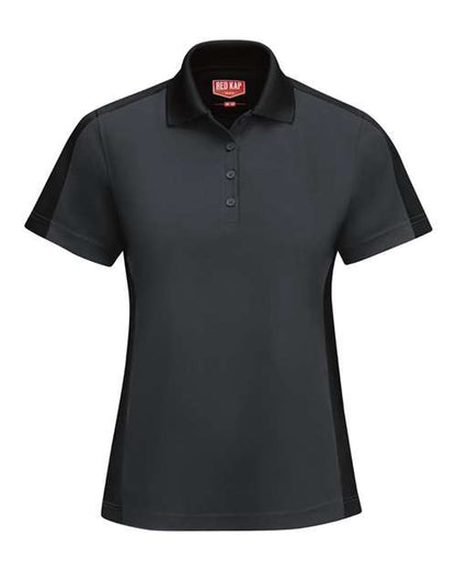 Red Kap Women's Performance Knit Two-Tone Polo - SK53 - EMBROIDERED