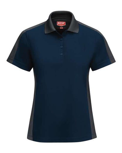 Red Kap Women's Performance Knit Two-Tone Polo - SK53 - EMBROIDERED