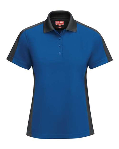 Red Kap Women's Performance Knit Two-Tone Polo - SK53 - EMBROIDERED