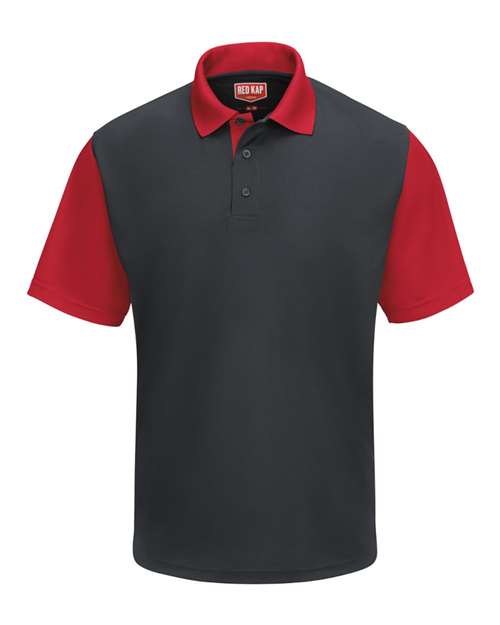 Red Kap Men's Performance Knit Color-Block Polo - SK56 - EMBROIDERED