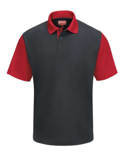 Red Kap Men's Performance Knit Color-Block Polo - SK56 - EMBROIDERED