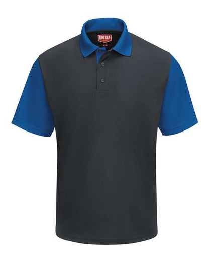 Red Kap Men's Performance Knit Color-Block Polo - SK56 - EMBROIDERED