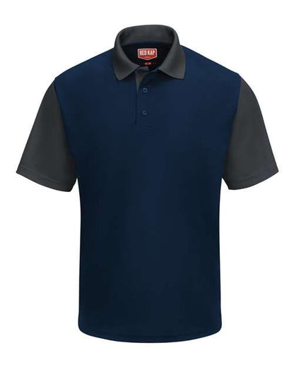 Red Kap Men's Performance Knit Color-Block Polo - SK56 - EMBROIDERED