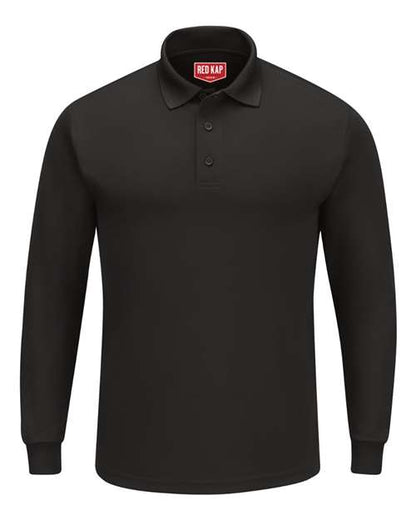 Red Kap Men's Long Sleeve Performance Knit Polo - SK6L - EMBROIDERED