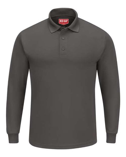 Red Kap Men's Long Sleeve Performance Knit Polo - SK6L - EMBROIDERED