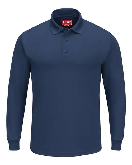 Red Kap Men's Long Sleeve Performance Knit Polo - SK6L - EMBROIDERED