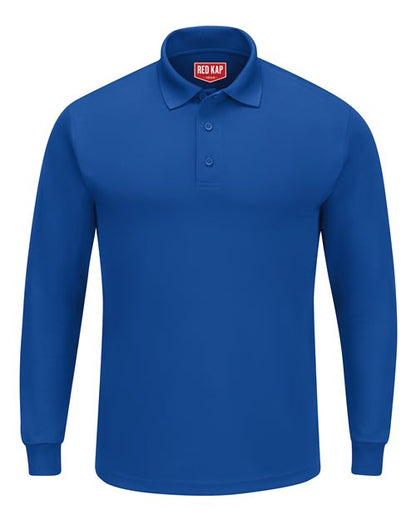 Red Kap Men's Long Sleeve Performance Knit Polo - SK6L - EMBROIDERED