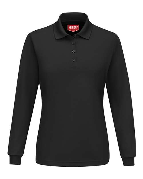 Red Kap Women's Long Sleeve Performance Knit Polo - SK7L - EMBROIDERED