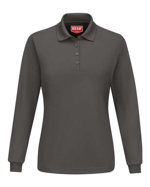 Red Kap Women's Long Sleeve Performance Knit Polo - SK7L - EMBROIDERED