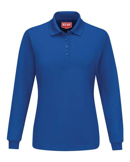 Red Kap Women's Long Sleeve Performance Knit Polo - SK7L - EMBROIDERED