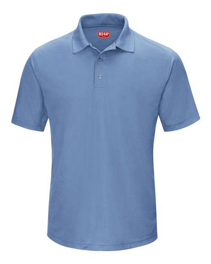 Red Kap Men's Performance Knit Gripper-Front Polo - SK74 - EMBROIDERED