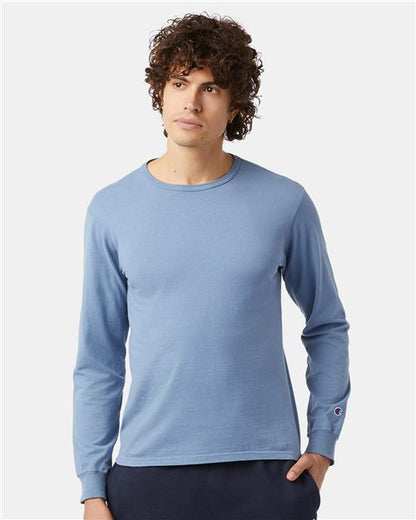 Champion. Unisex Garment-Dyed Long Sleeve T-Shirt. CD200