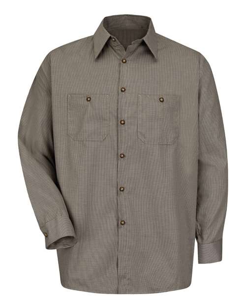 Red Kap Men's Tall Premium Long Sleeve Work Shirt - SP10T - EMBROIDERED