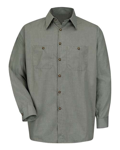 Red Kap Men's Tall Premium Long Sleeve Work Shirt - SP10T - EMBROIDERED