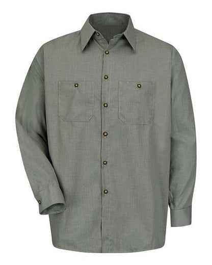 Red Kap Men's Tall Premium Long Sleeve Work Shirt - SP10T - EMBROIDERED