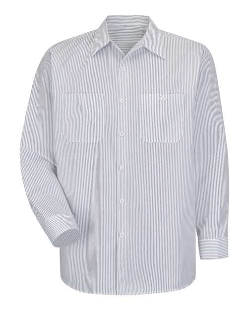 Red Kap Men's Tall Premium Long Sleeve Work Shirt - SP10T - EMBROIDERED