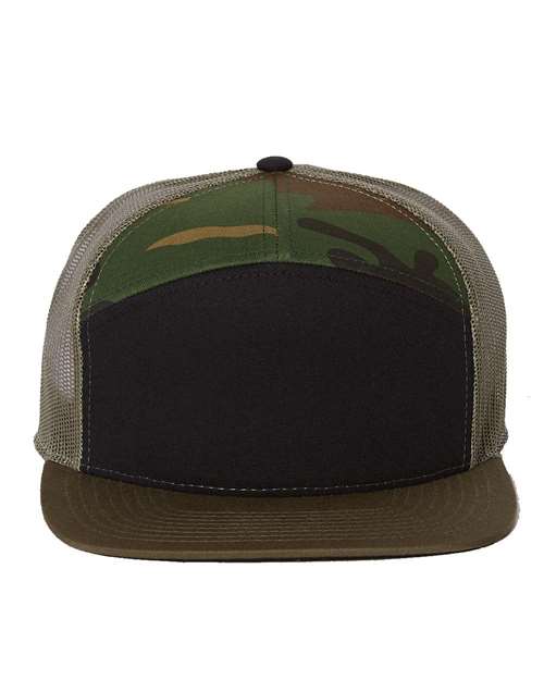 Richardson Seven-Panel Trucker Cap - 168 - EMBROIDERED