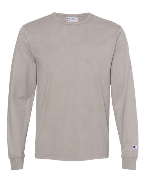 Champion. Unisex Garment-Dyed Long Sleeve T-Shirt. CD200