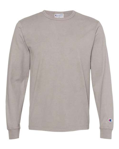 Champion. Unisex Garment-Dyed Long Sleeve T-Shirt. CD200
